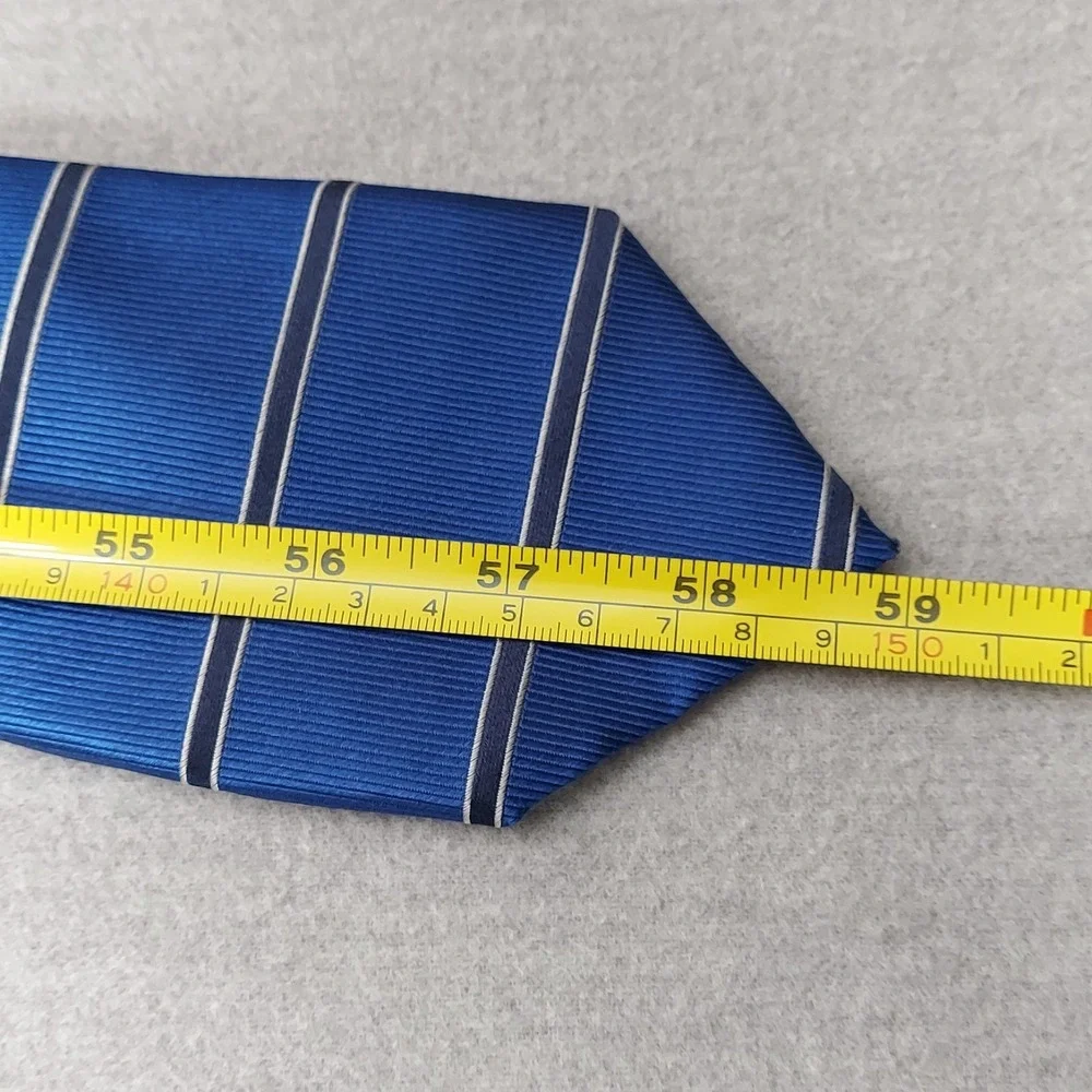 Nautica Silk Repp‎ Mens Tie Blue Striped Preppy Ivy Classic Business Necktie